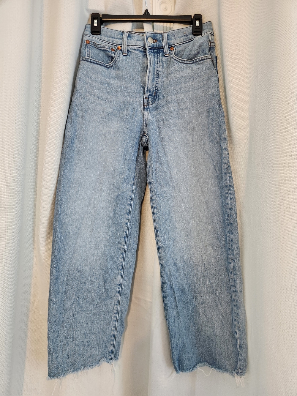 Madewell Women's Perfect Vintage Wide Leg Crop Jean Light Wash, Size 27